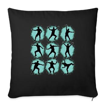 Breakdance Kids pour les Breakdancers de danse - Housse de coussin décorative 45 x 45 cm - noir - Devant