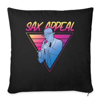 Saxophone Retro Vintage Sax Appeal - Sofakissenbezug 45 x 45 cm - Schwarz - Vorne