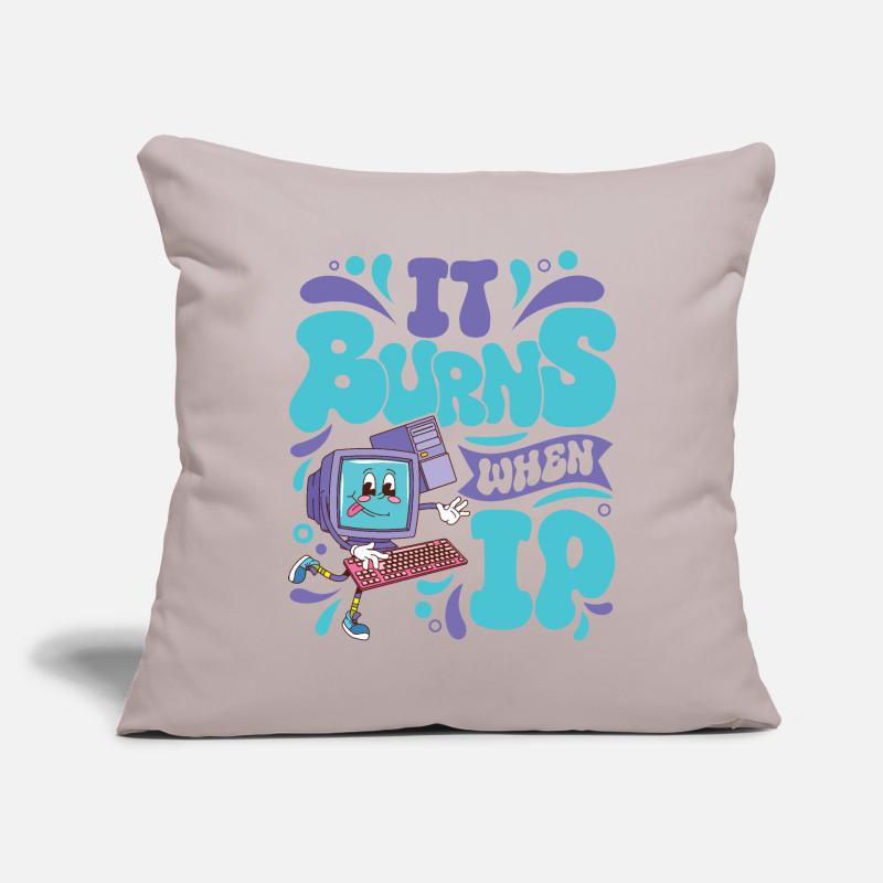 Funny saying "It Burns when I Pee"! Sarcastic Sofa pillowcase 17,3'' x 17,3'' (45 x 45 cm)