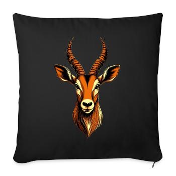 Antilope, Koudou, Gazelle, Afrique, Serengeti, Antilope - Housse de coussin décorative 45 x 45 cm - noir - Devant