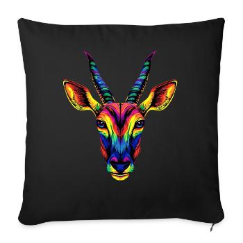 Antilope, Koudou, Gazelle, Afrique, Serengeti, Antilope - Housse de coussin décorative 45 x 45 cm - noir - Devant