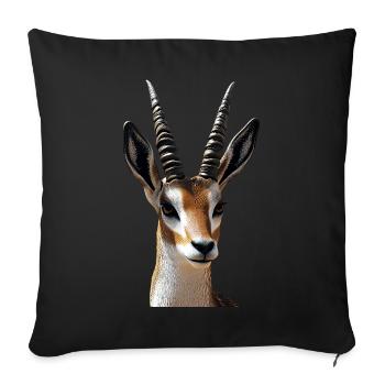 Antilope, Koudou, Gazelle, Afrique, Serengeti, Antilope - Housse de coussin décorative 45 x 45 cm - noir - Devant
