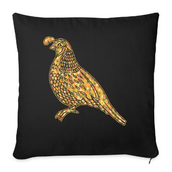 Quail Geometric - Sofa pillowcase 17,3'' x 17,3'' (45 x 45 cm) - black - Front