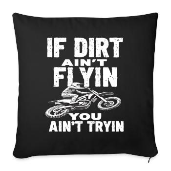 Tenue de motocross – moto tout-terrain pleine d'action - Housse de coussin décorative 45 x 45 cm - noir - Devant
