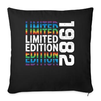 Edition limitée 1982 - Housse de coussin décorative 45 x 45 cm - noir - Devant