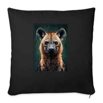 Hyène Hyène - Housse de coussin décorative 45 x 45 cm - noir - Devant