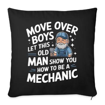 Mechanic Mechanic Workshop - Sofa pillowcase 17,3'' x 17,3'' (45 x 45 cm) - black - Front