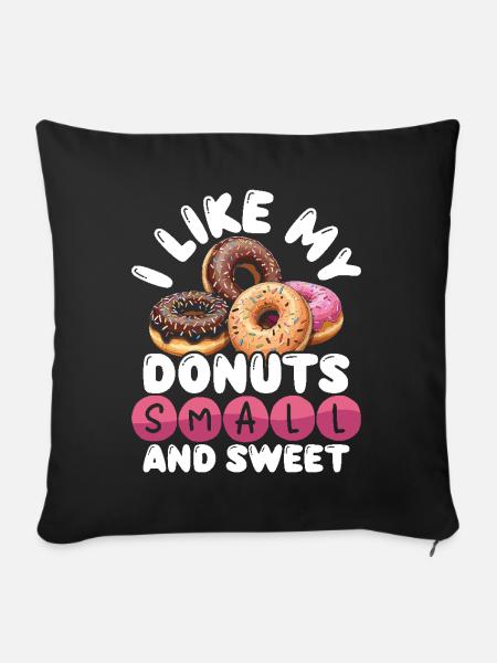 Donuts Donut - Sofakissenbezug 45 x 45 cm - Schwarz