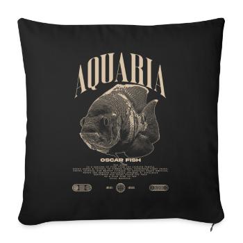 Oscar Fisch Wasserwechsel Monster Fisch - Sofakissenbezug 45 x 45 cm - Schwarz - Vorne