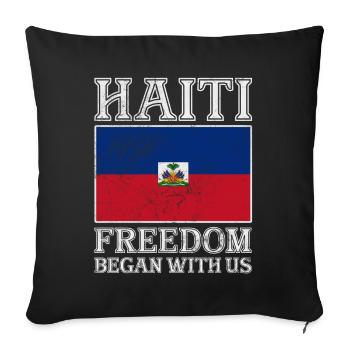 Haïti - Housse de coussin décorative 45 x 45 cm - noir - Devant