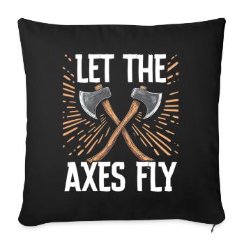 Axe Throwing Axe Thrower Axe Throwing - Sofa pillowcase 17,3'' x 17,3'' (45 x 45 cm) - black - Front