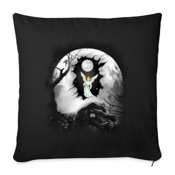 Angel Spiritual Guardian Angel Celestial Nature - Sofa pillowcase 17,3'' x 17,3'' (45 x 45 cm) - black - Front