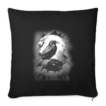 Halloween Raven Crow Raven Crows - Sofa pillowcase 17,3'' x 17,3'' (45 x 45 cm) - black - Front