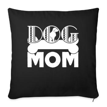 Mother's Day Dog Mom - Sofa pillowcase 17,3'' x 17,3'' (45 x 45 cm) - black - Front