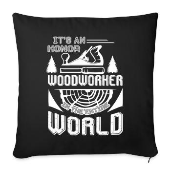 Woodworker Being The Best Woodworker - Sofa pillowcase 17,3'' x 17,3'' (45 x 45 cm) - black - Front