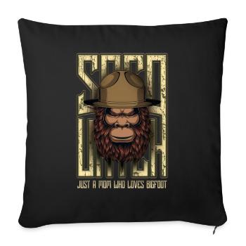 Nur eine Mutter, die Bigfoot Sasquatch liebt - Sofakissenbezug 45 x 45 cm - Schwarz - Vorne
