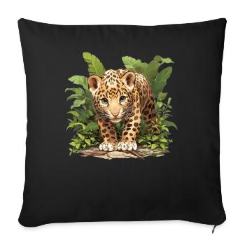 Jaguars Jaguar - Housse de coussin décorative 45 x 45 cm - noir - Devant