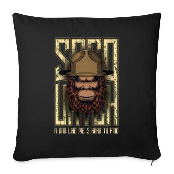 Un papa comme moi est difficile à trouver Bigfoot Sasquatch - Housse de coussin décorative 45 x 45 cm - noir - Devant