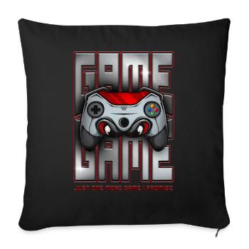Juste un jeu de plus que je promets jeu vidéo rétro - Housse de coussin décorative 45 x 45 cm - noir - Devant