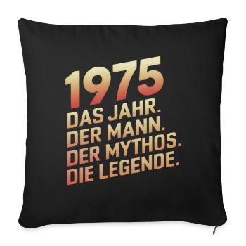 1975 L’année L’homme Le mythe La légende - Housse de coussin décorative 45 x 45 cm - noir - Devant