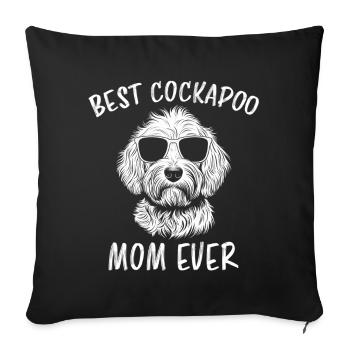 Cockapoo disant maman drôle Cockapoo cadeau - Housse de coussin décorative 45 x 45 cm - noir - Devant