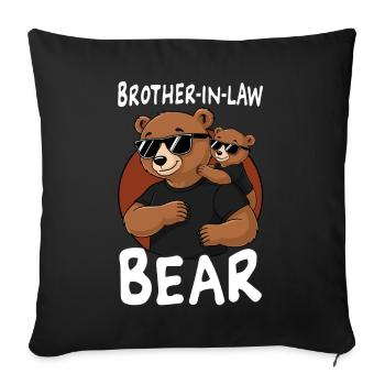 Brother In Law Bear - Sofa pillowcase 17,3'' x 17,3'' (45 x 45 cm) - black - Front