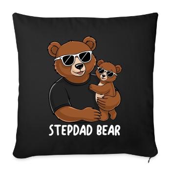 Stepdad Bear - Sofakissenbezug 45 x 45 cm - Schwarz - Vorne