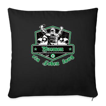 Bremen ein Leben Lang No II - Sofakissenbezug 45 x 45 cm - Schwarz - Vorne