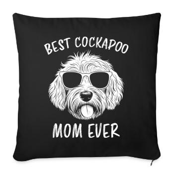 Cockapoo disant maman drôle Cockapoo cadeau - Housse de coussin décorative 45 x 45 cm - noir - Devant