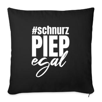 Hashtag Humour Dictons drôles - Housse de coussin décorative 45 x 45 cm - noir - Devant