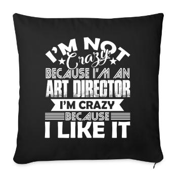 Art Director Love Being Art Director - Sofa pillowcase 17,3'' x 17,3'' (45 x 45 cm) - black - Front