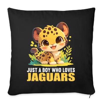 Jaguars Jaguar - Housse de coussin décorative 45 x 45 cm - noir - Devant