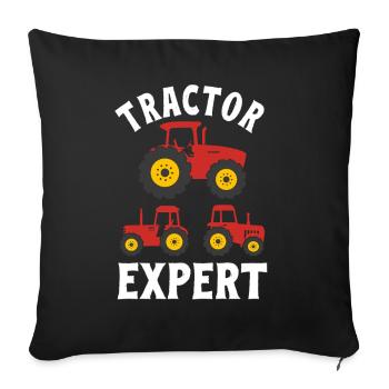Farm Tractor Expert Farmer Boy Toddler Gift Idea - Sofa pillowcase 17,3'' x 17,3'' (45 x 45 cm) - black - Front