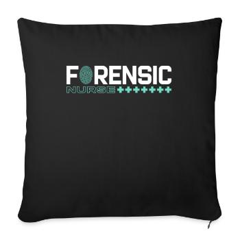 Infirmière médico-légale Criminalistique médico-légale - Housse de coussin décorative 45 x 45 cm - noir - Devant