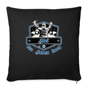 Kiel ein Leben Lang No II - Sofakissenbezug 45 x 45 cm - Schwarz - Vorne