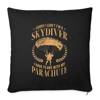 Skydive - Housse de coussin décorative 45 x 45 cm - noir - Devant