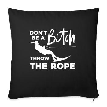 Wakeboard Wakeboarder Wakeboard Cadeau - Housse de coussin décorative 45 x 45 cm - noir - Devant