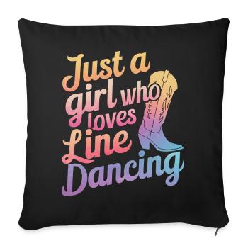 Danse en ligne Danseurs - Housse de coussin décorative 45 x 45 cm - noir - Devant