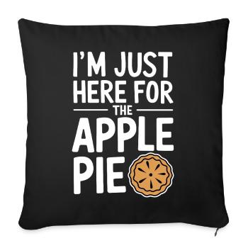 Apple Pie Saying Funny Apple Pie Gift - Sofa pillowcase 17,3'' x 17,3'' (45 x 45 cm) - black - Front