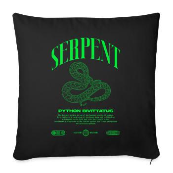 Burmesische Python Moderne Reptilienhalter Streetwear - Sofakissenbezug 45 x 45 cm - Schwarz - Vorne