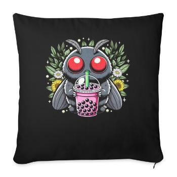 Mothman Bubble Tea - Sofakissenbezug 45 x 45 cm - Schwarz - Vorne