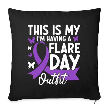 Das Ist Mein Im Habe Ein Flare Day Lila Band - Sofakissenbezug 45 x 45 cm - Schwarz - Vorne