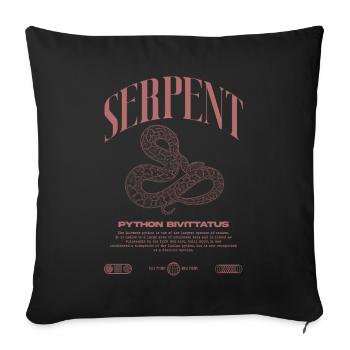 Python Birman Moderne Reptile Keeper Streetwear - Housse de coussin décorative 45 x 45 cm - noir - Devant