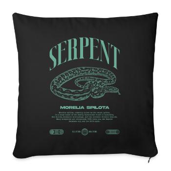 Carpet Python Modern Reptile Keeper Streetwear - Sofa pillowcase 17,3'' x 17,3'' (45 x 45 cm) - black - Front
