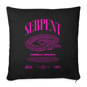 Carpet Python Modern Reptile Keeper Streetwear - Sofa pillowcase 17,3'' x 17,3'' (45 x 45 cm) - black - Front