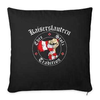 Kaiserslautern Ehre Stolz Tradition No II - Sofakissenbezug 45 x 45 cm - Schwarz - Vorne
