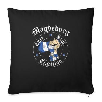 Magdeburg Ehre Stolz Tradition No II - Sofakissenbezug 45 x 45 cm - Schwarz - Vorne