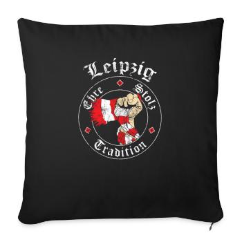 Leipzig Ehre Stolz Tradition No II - Sofakissenbezug 45 x 45 cm - Schwarz - Vorne