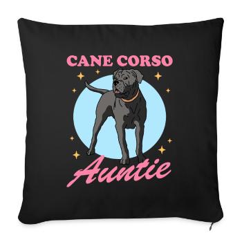 Cane Corso Aunt Cane Corso Italiano Dog Gift - Sofa pillowcase 17,3'' x 17,3'' (45 x 45 cm) - black - Front