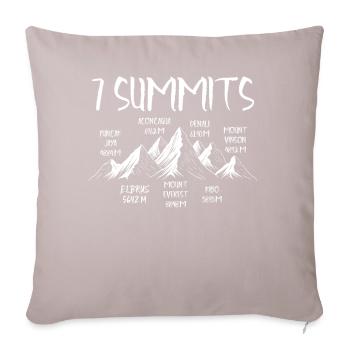 7 sommets Puncak Jaya - Housse de coussin décorative 45 x 45 cm - taupe clair - Devant